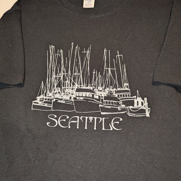 80s Seattle Sail Boat location t shirt - Picture 3 of 4